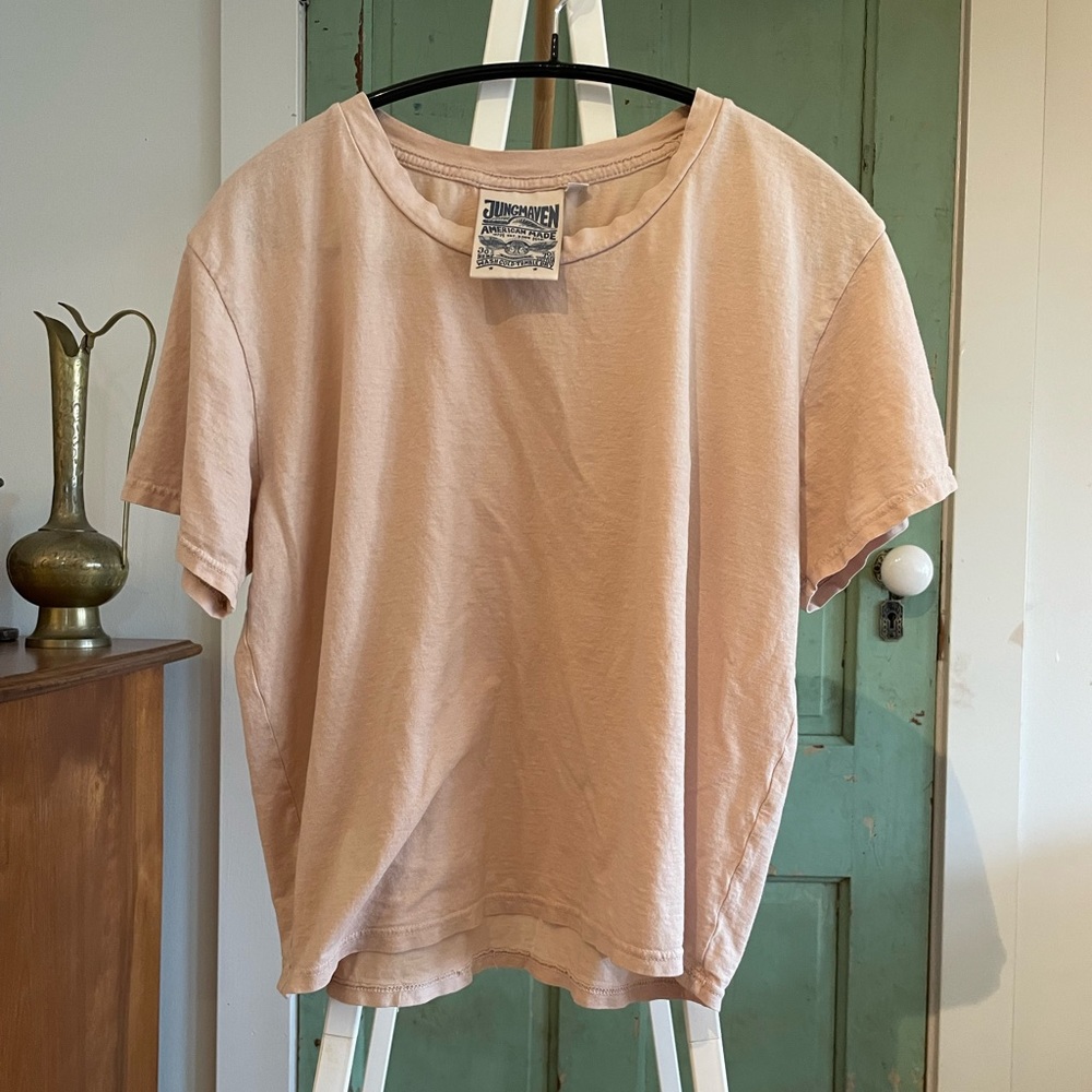 Jungmaven cropped ojai tee dusty pink M